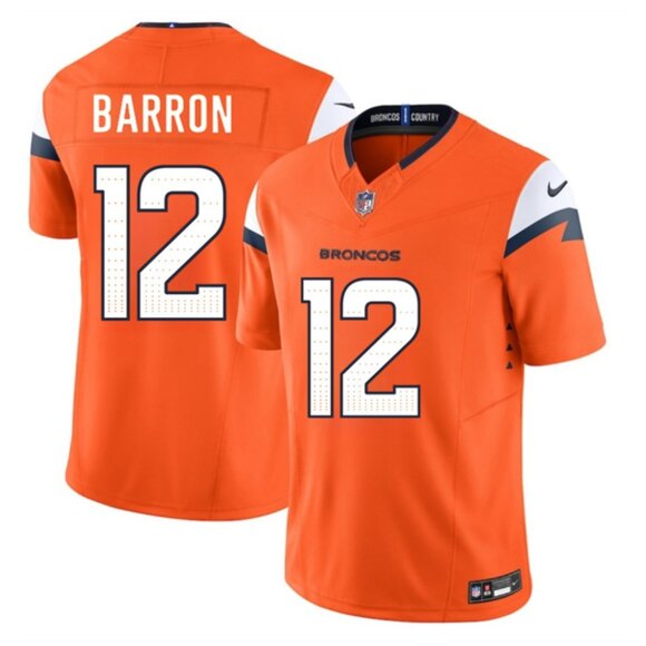 Mens Youths Kids Womens Jahdae Barron Orange Jersey Stitched